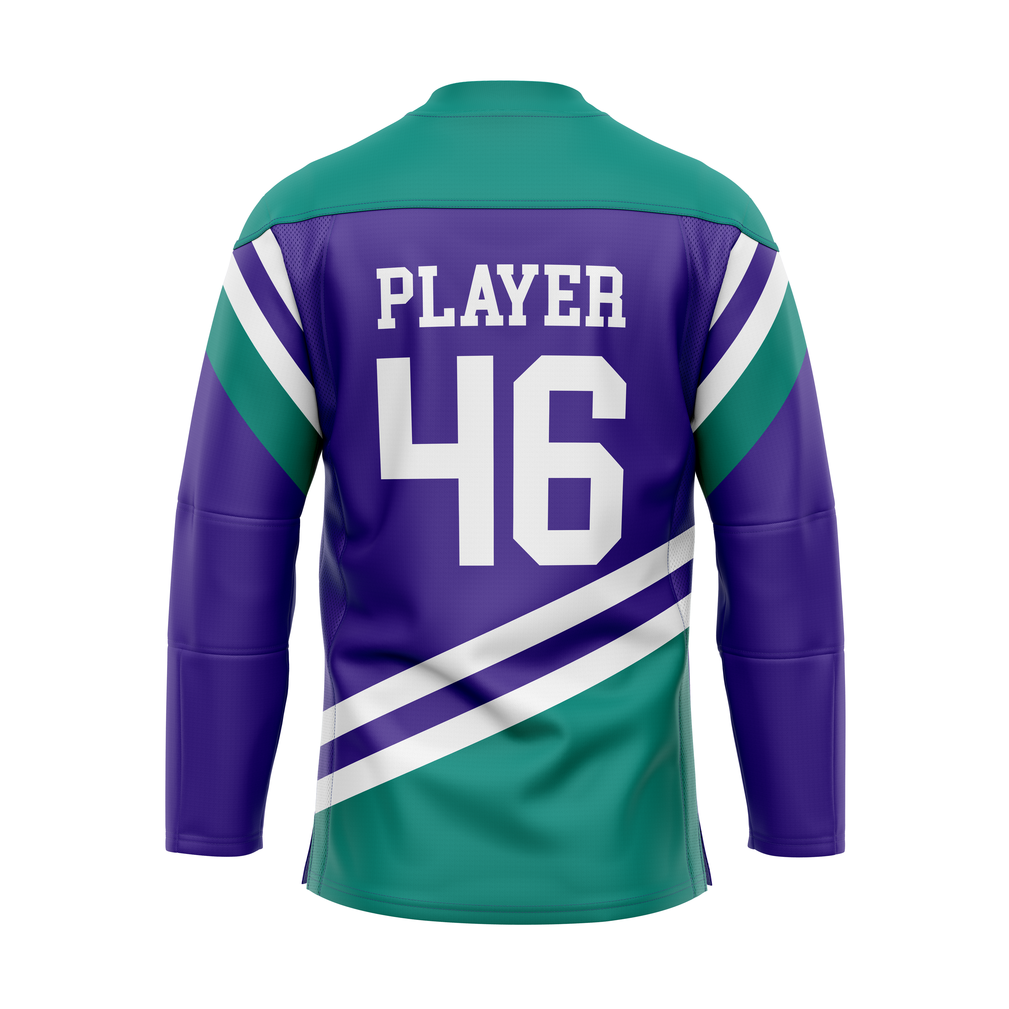 Ice Hockey V Neck Jersey Blue Green