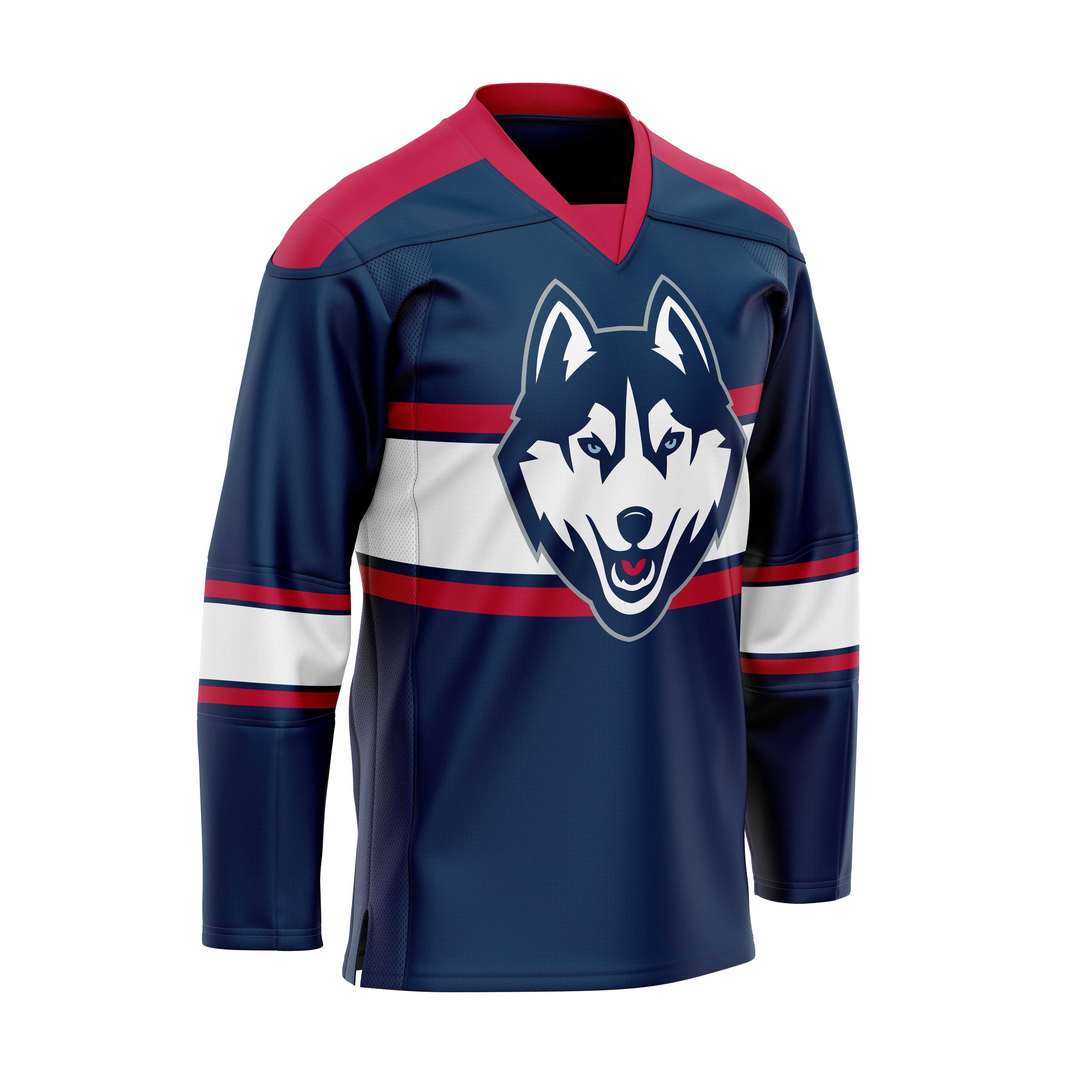 Ice Hockey V- Neck Jersey Blue