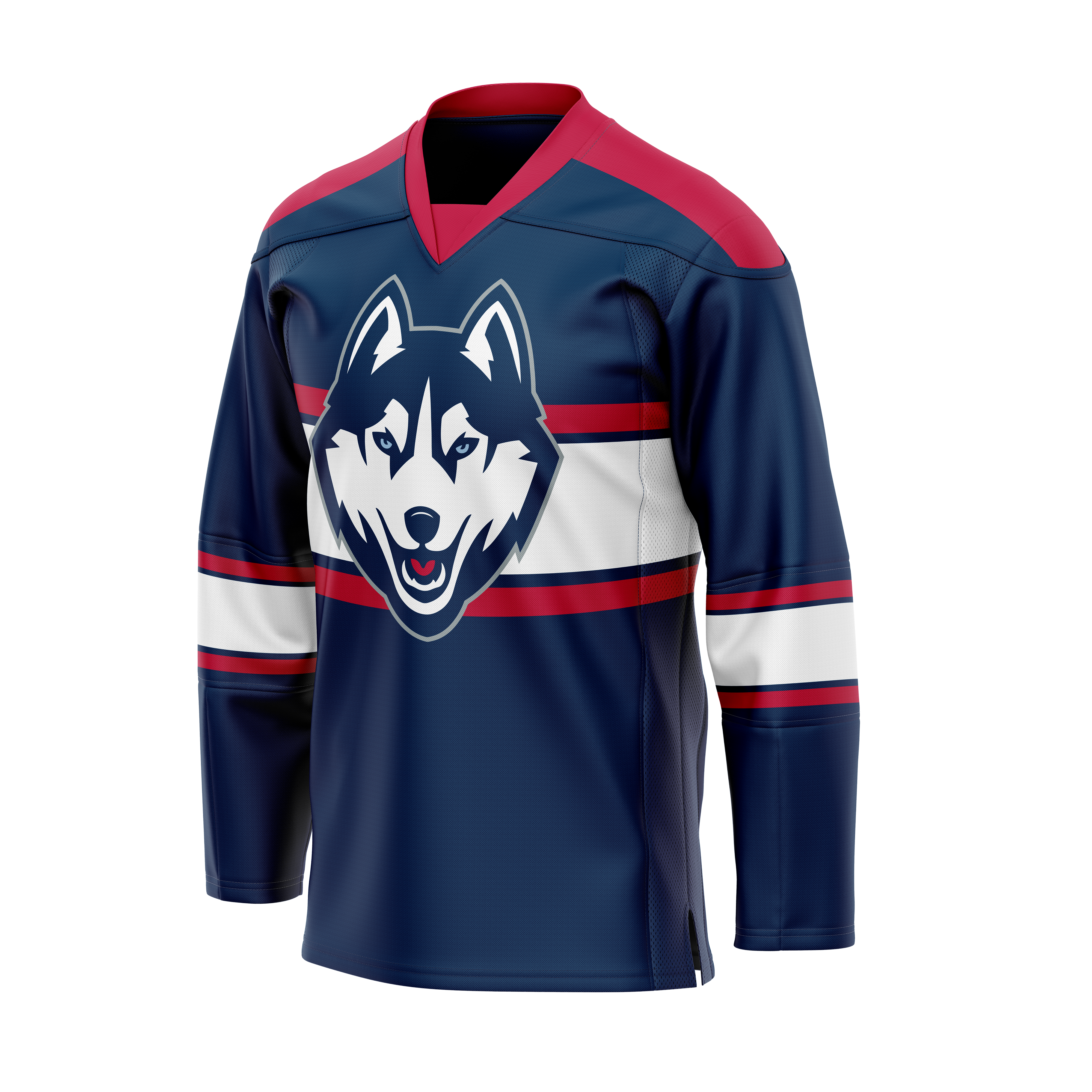 Ice Hockey V- Neck Jersey Blue