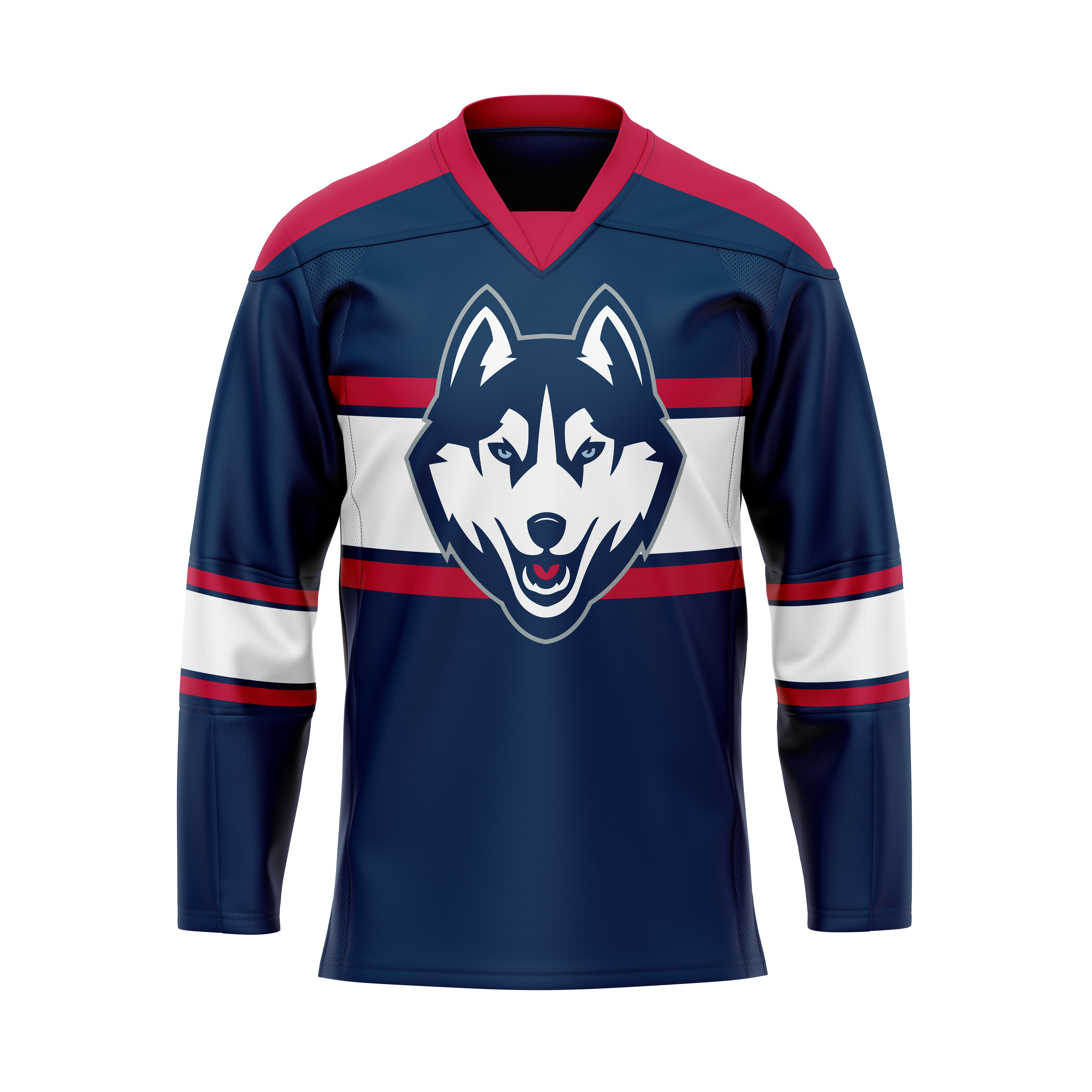 Ice Hockey V- Neck Jersey Blue