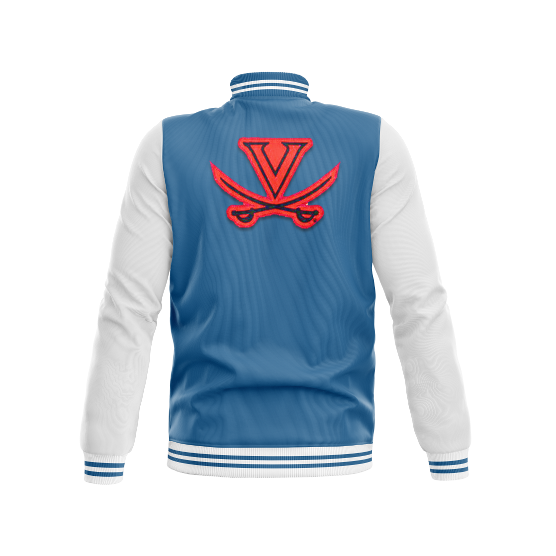 Varsity Wool Jacket White Blue