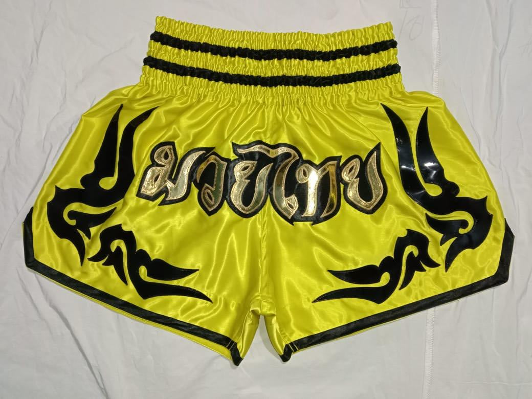 MUAY THAI SHORT YELLOW & GOLDEN