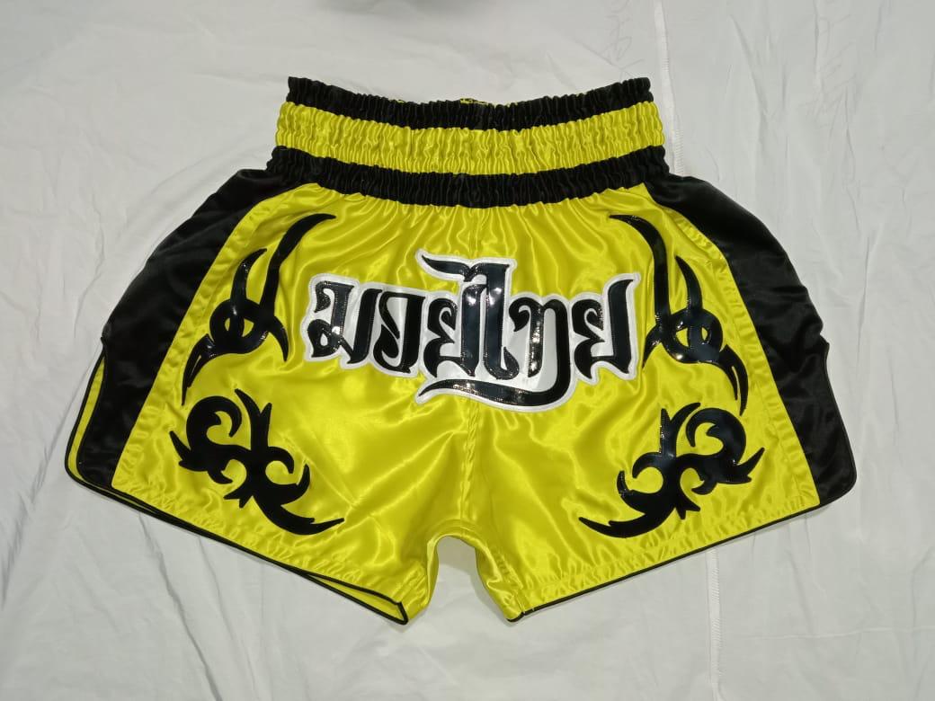 MUAY THAI SHORT YELLOW & BLACK